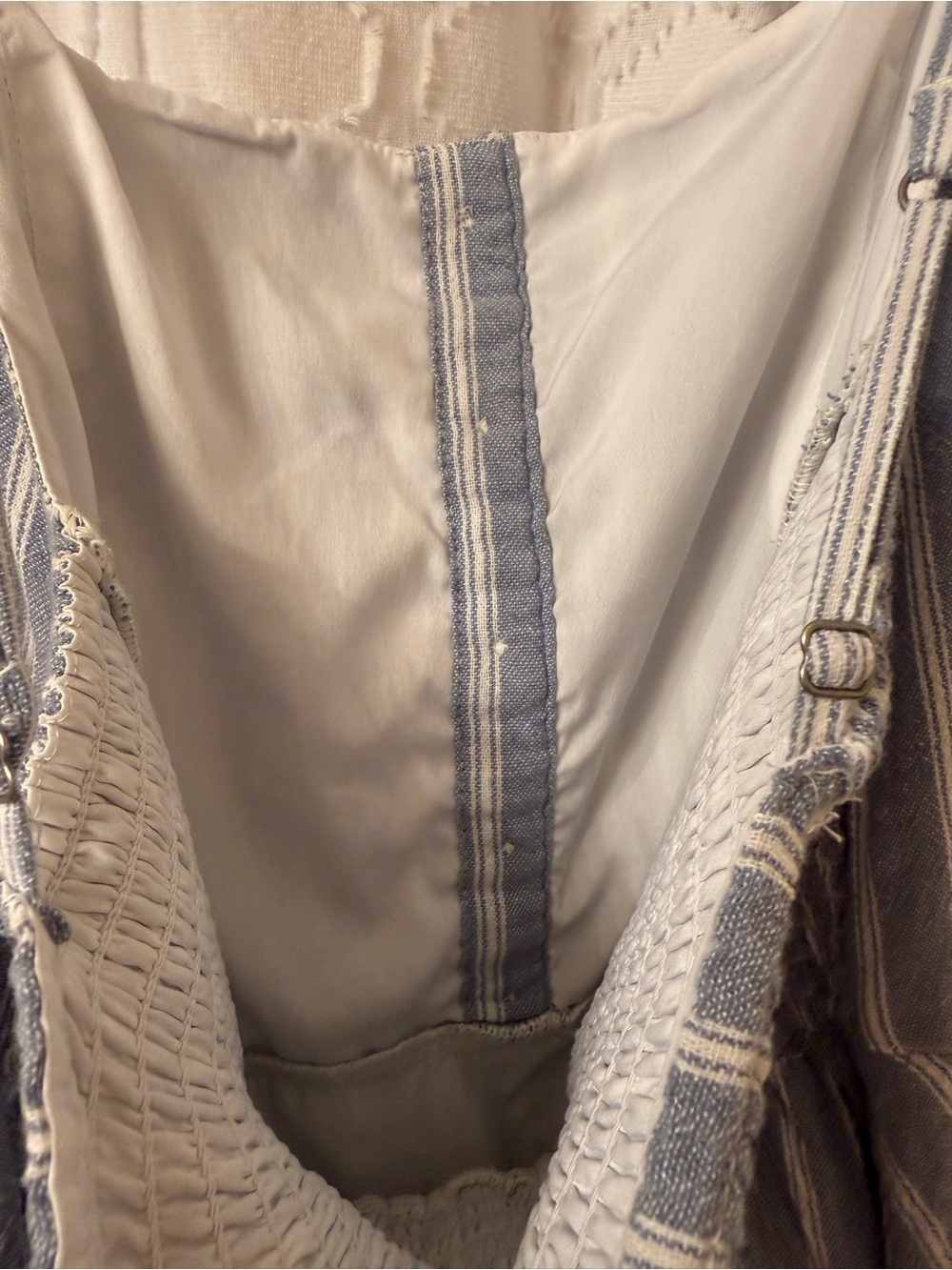 Hollister Blue and White Striped Button-Front Sundress - Picture 7 of 11